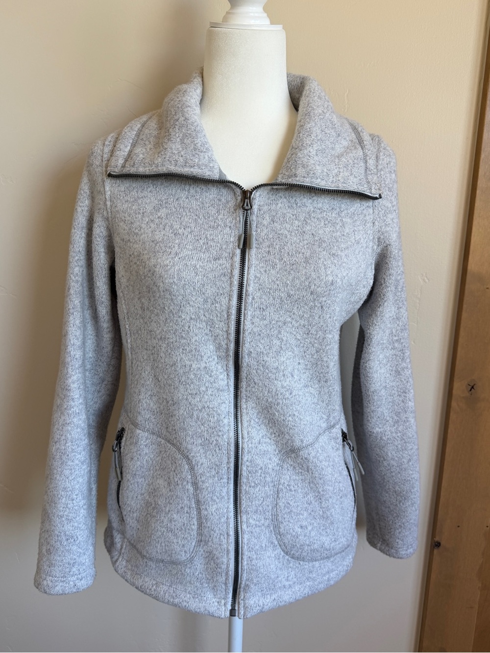 Stoic Gray Plush Fleece Zip Jacket | Size XS - Picture 3 of 8